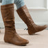 DAMEN-STIEFELETTEN MIT SEITLICHEM REISSVERSCHLUSS, RUTSCHFESTER GUMMISOHLE, WEICHEM STOFFFUTTER UND NIEDRIGEM PLATEAUABSATZ